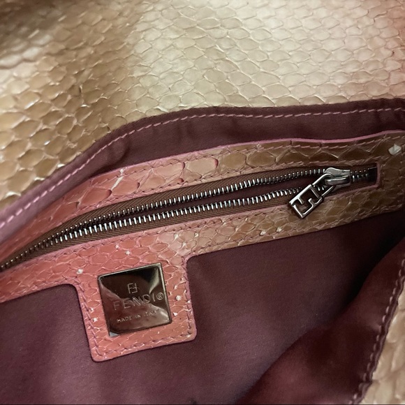 🚫SOLD🚫 FENDI IRIDESCENT SEQUIN OMBRÉ SNAKE BAGUETTE BAG SEX & THE CITY!! - Picture 11 of 16